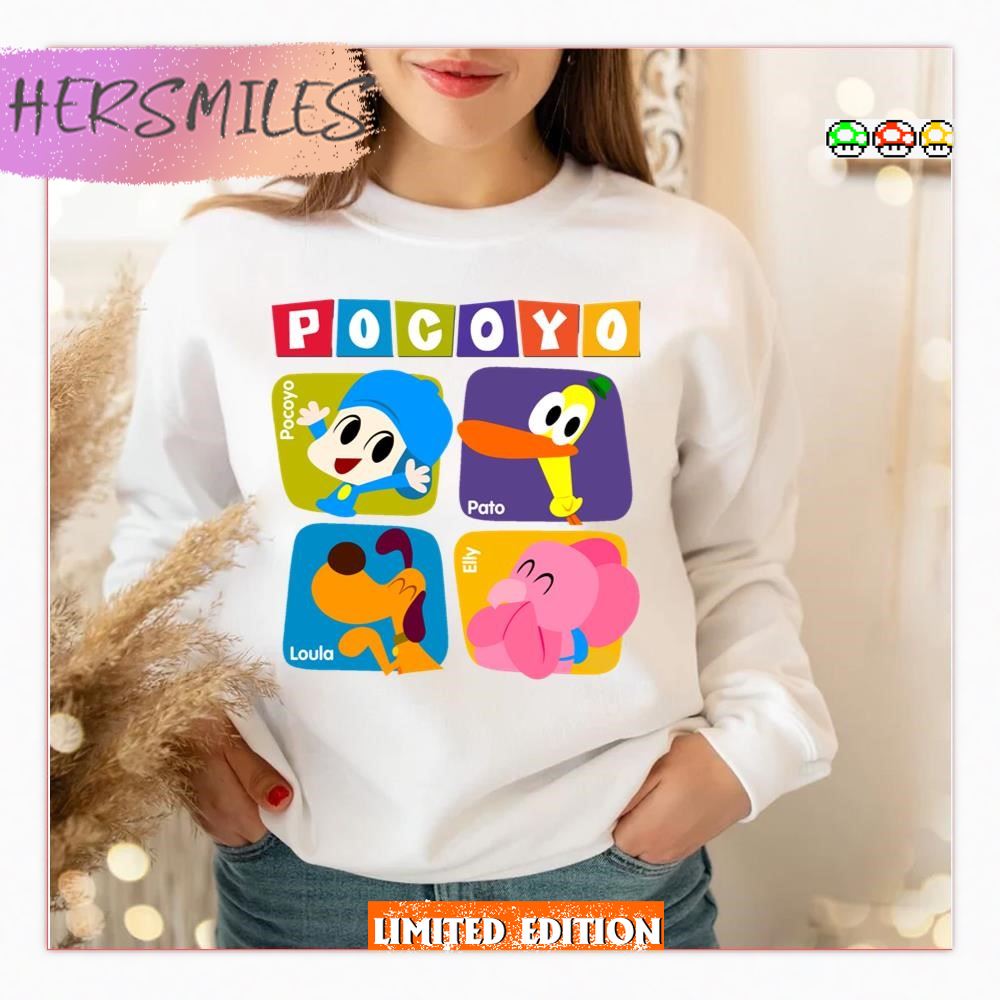 Pocoyo Loula Pato And Elly  T-shirt