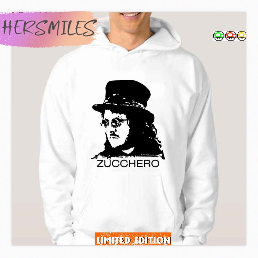 Potrait Singer Italian Bw Zucchero  T-Shirt