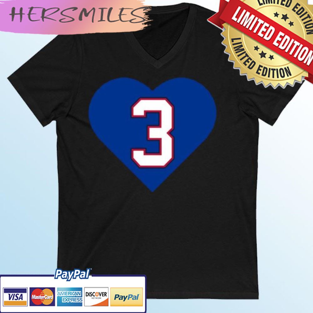 Pray For Damar Hamlin Heart 3 Damar Hamlin T-shirt