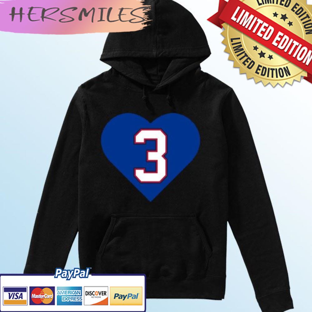Pray For Damar Hamlin Heart 3 Damar Hamlin T-shirt