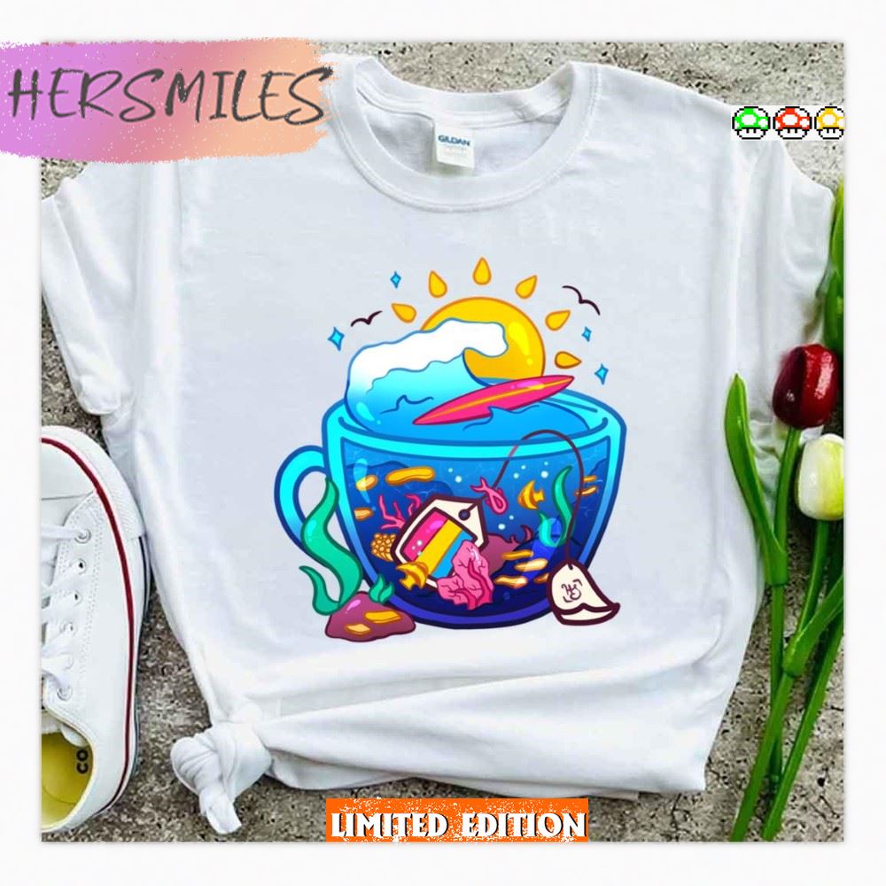 Pride Flag Teacup Coral Reef Pansexual T-shirt Pride Flag Teacup Coral Reef Pansexual T-shirt