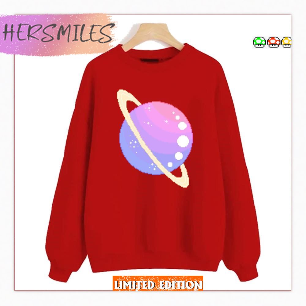 Pride Pixel Planet Lgbtq Pride Month Bi  T-shirt