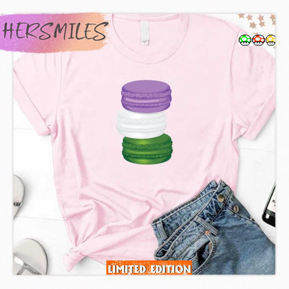 Queer Pride Macaron Genderqueer  T-shirt