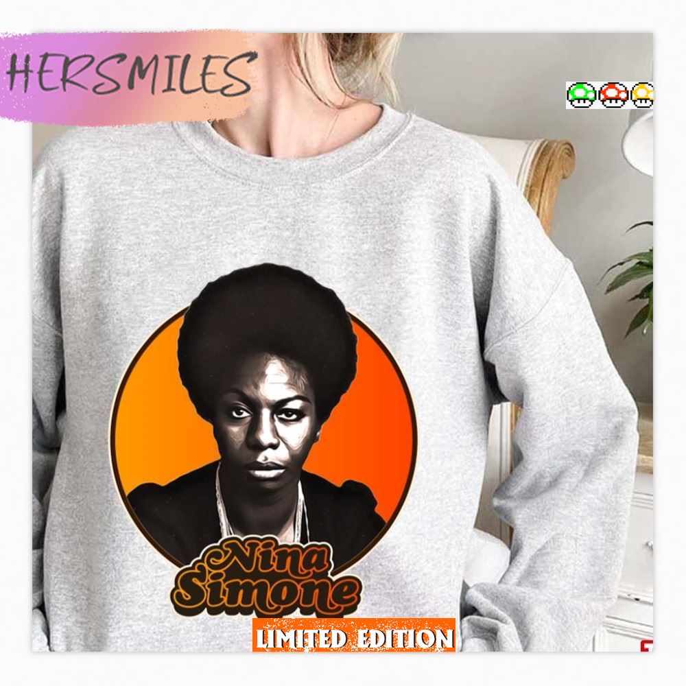 Retro Nina Simone Tribute We Love Niba Simone  T-Shirt
