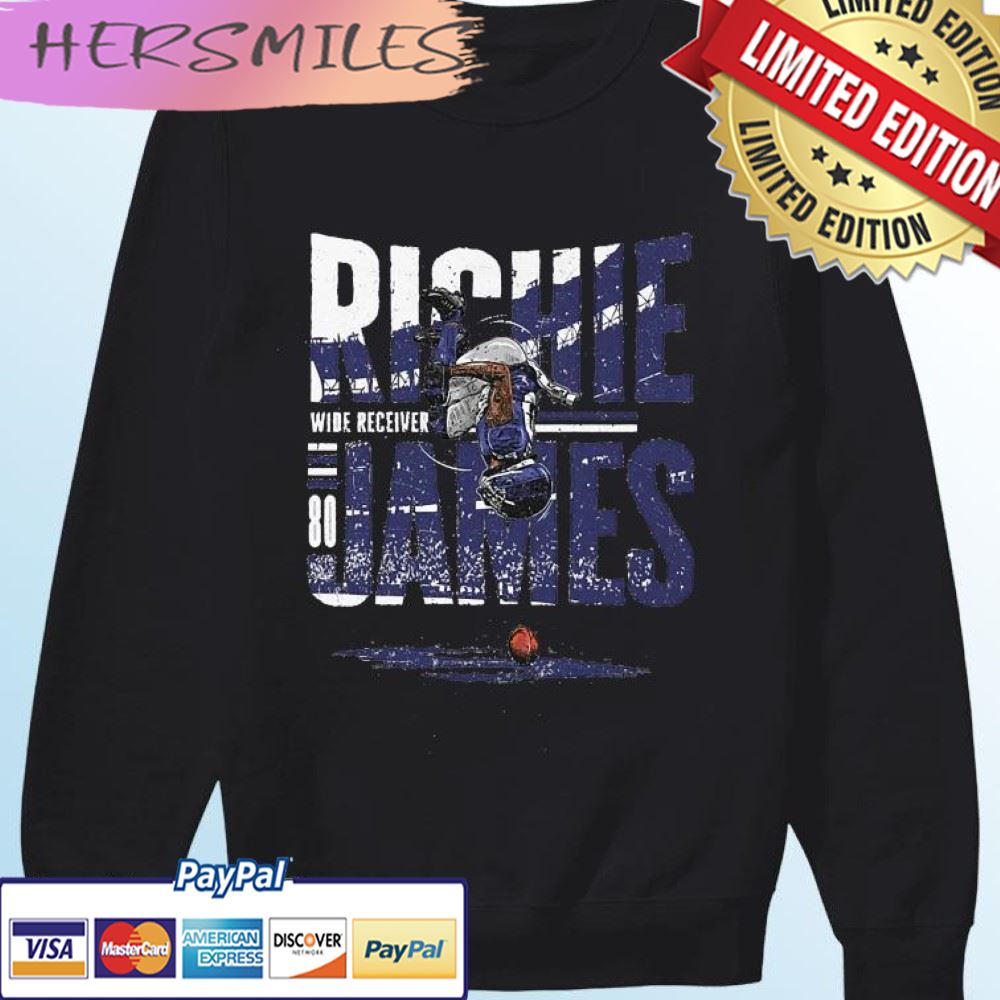 Richie James New York Giants Flip T-shirt Richie James New York Giants Flip T-shirt