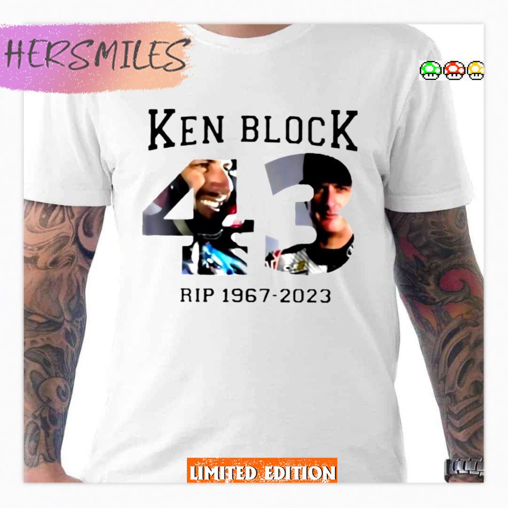 Rip Ken Block 1967 2023 Thank You For The Memories Graphic T-shirt Rip Ken Block 1967 2023 Thank You For The Memories Graphic T-shirt