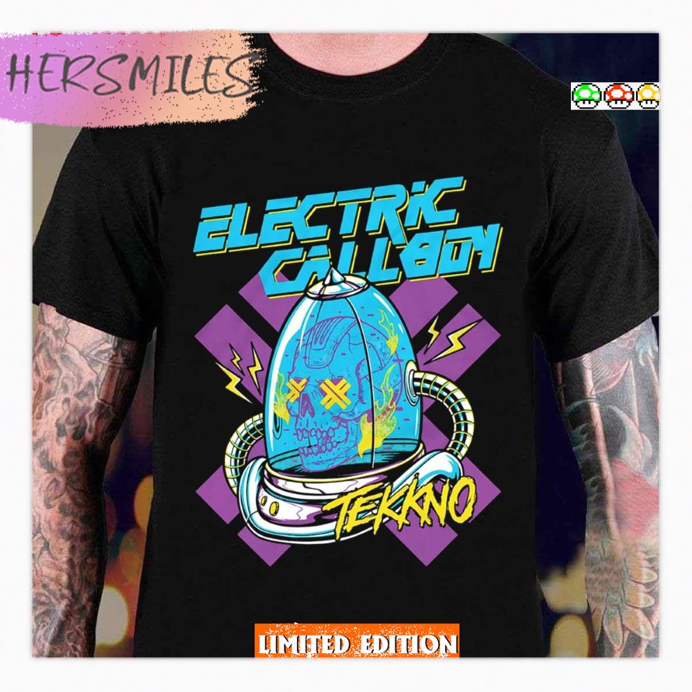Robot Skul Ec Tekkno Electric Callboy T-shirt