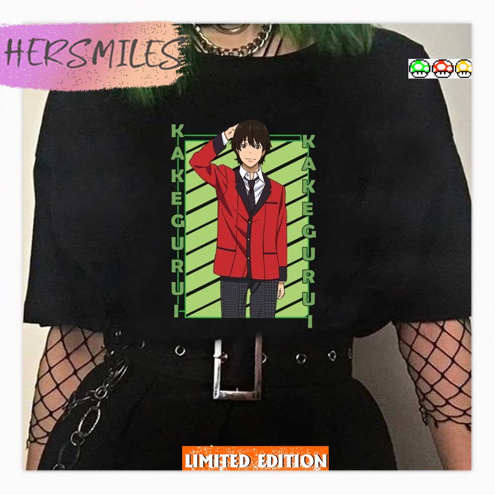 Ryota Suzui Kakegurui Kakegurui Twin Color Stripe Design T-shirt Ryota Suzui Kakegurui Kakegurui Twin Color Stripe Design T-shirt