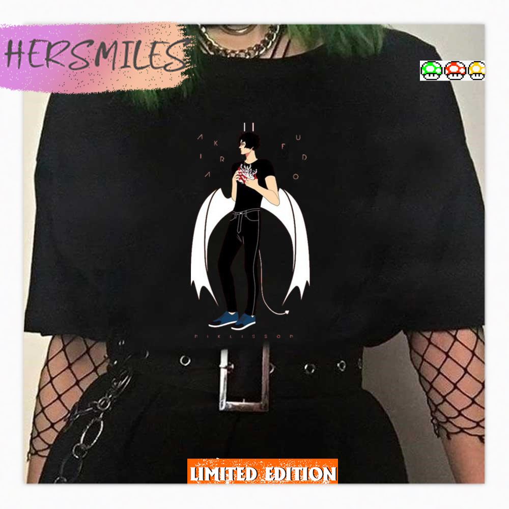 Sad Akira Fudo Holds A Heart Anime From Devilman Crybaby Logo T-shirt Sad Akira Fudo Holds A Heart Anime From Devilman Crybaby Logo T-shirt