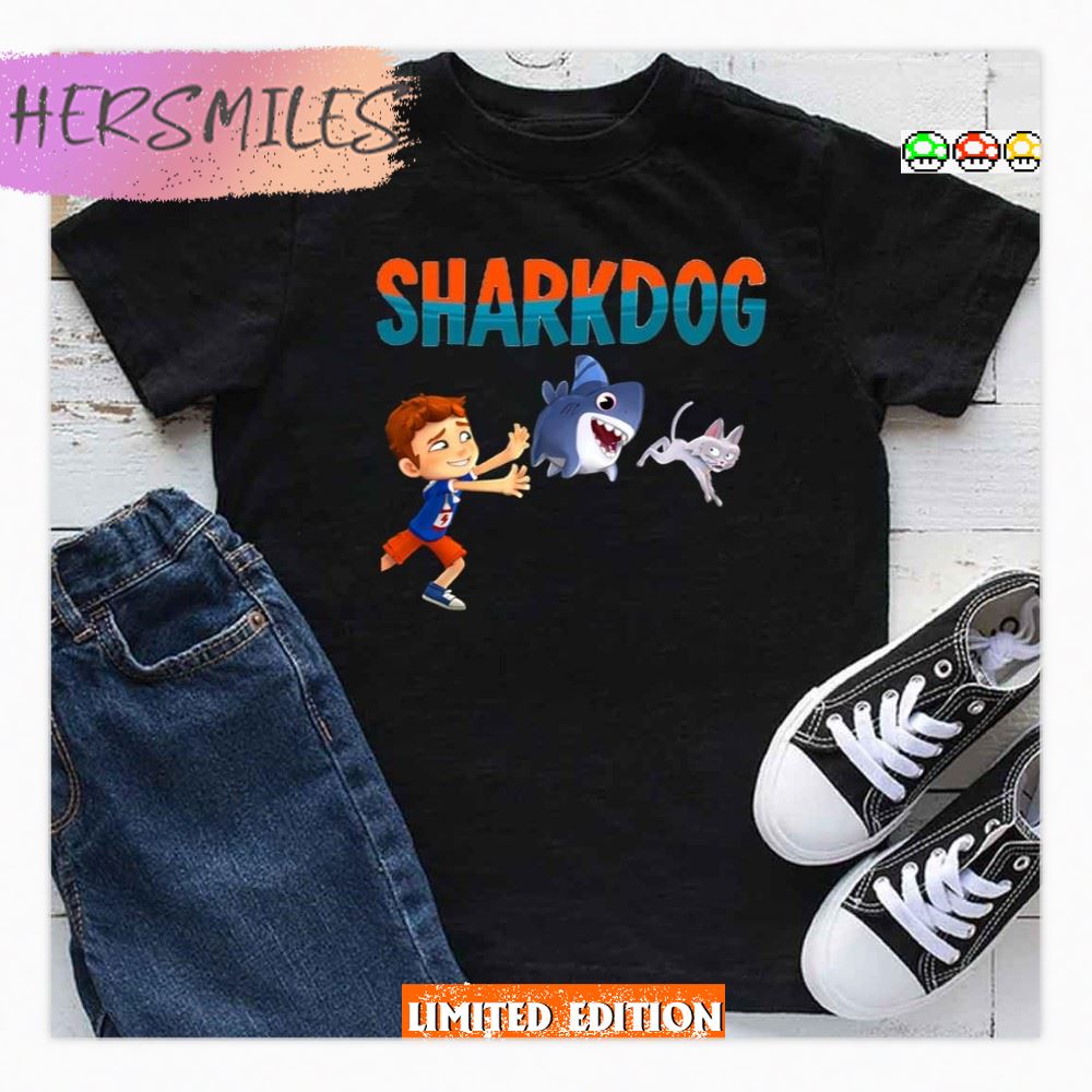 Sharkdog Chasing Cat Sharkdog Netflix T-shirt