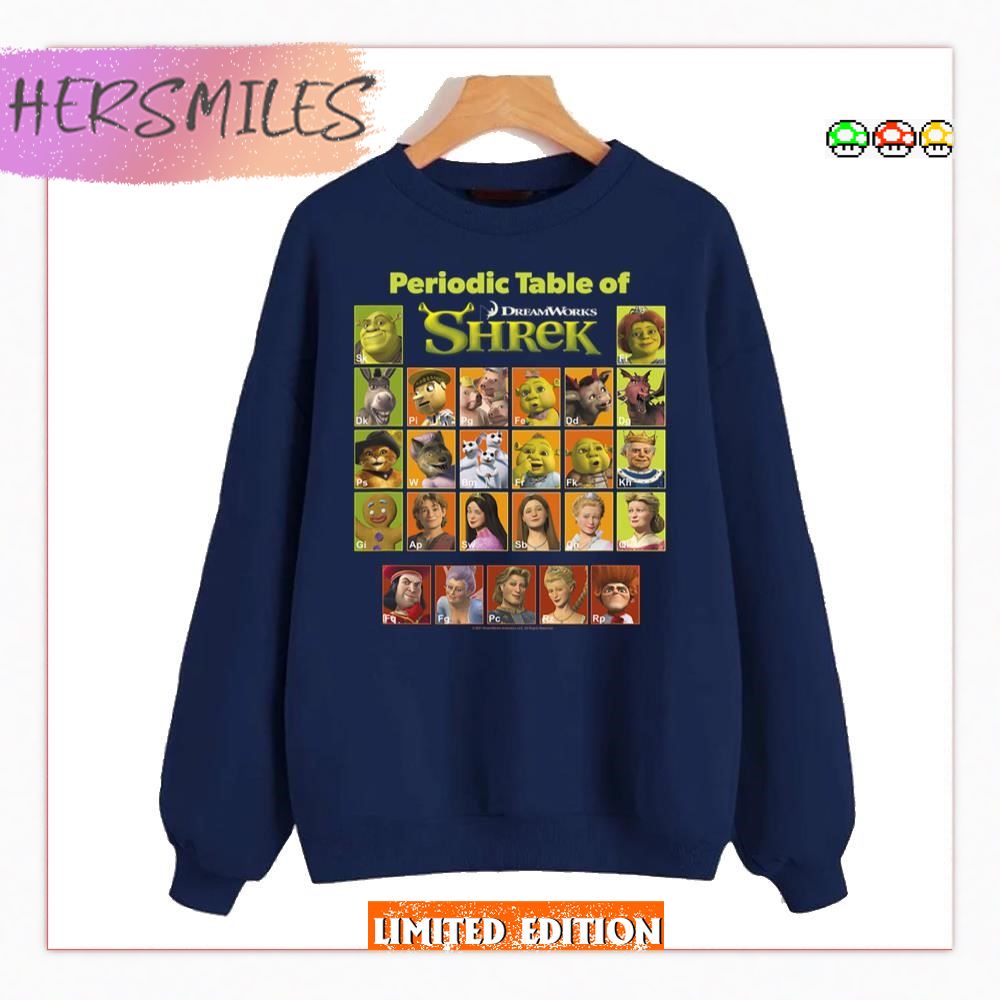 Shrek Periodic Table Of Shrek Characters Active  T-shirt