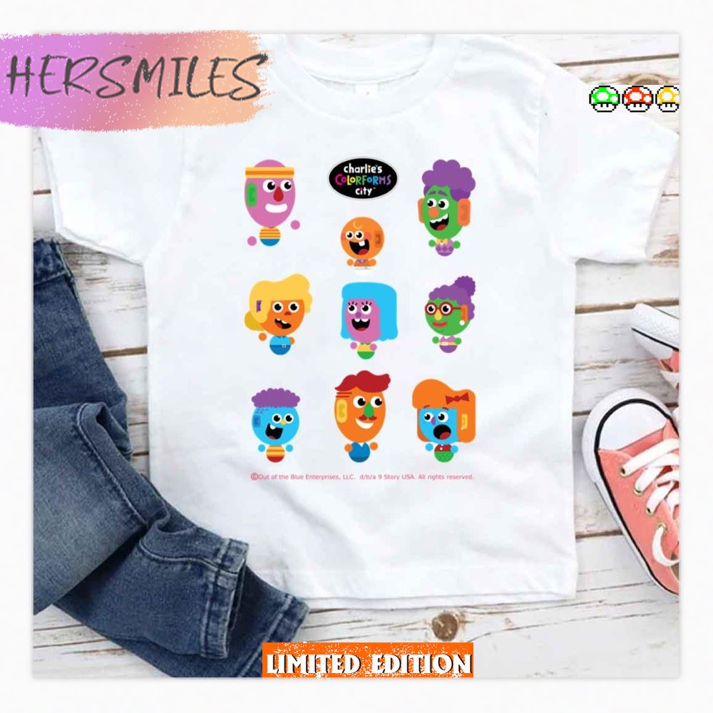 Silly Faces Charlie's Colorforms City T-shirt Silly Faces Charlie's Colorforms City T-shirt