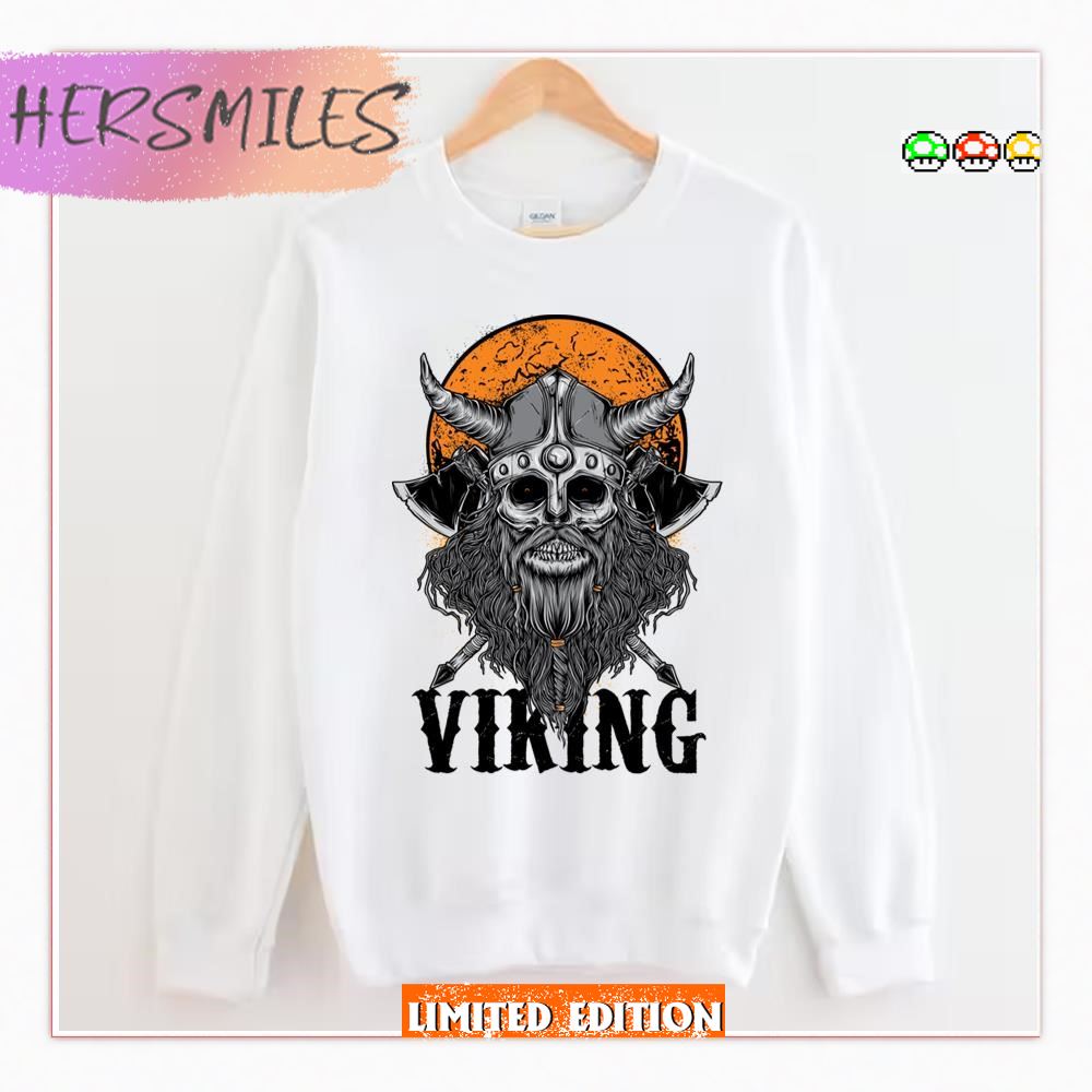 Skull And Axe Viking Valhalla  T-shirt