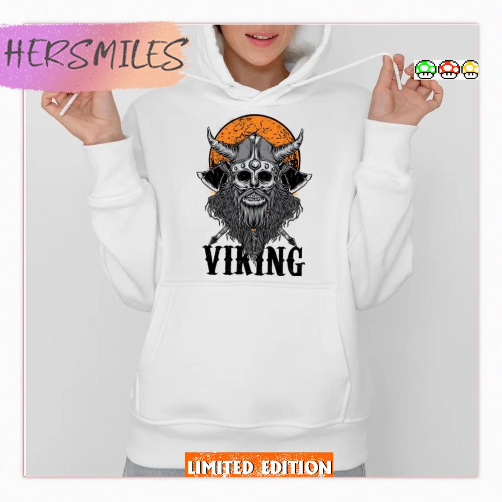 Skull And Axe Viking Valhalla  T-shirt