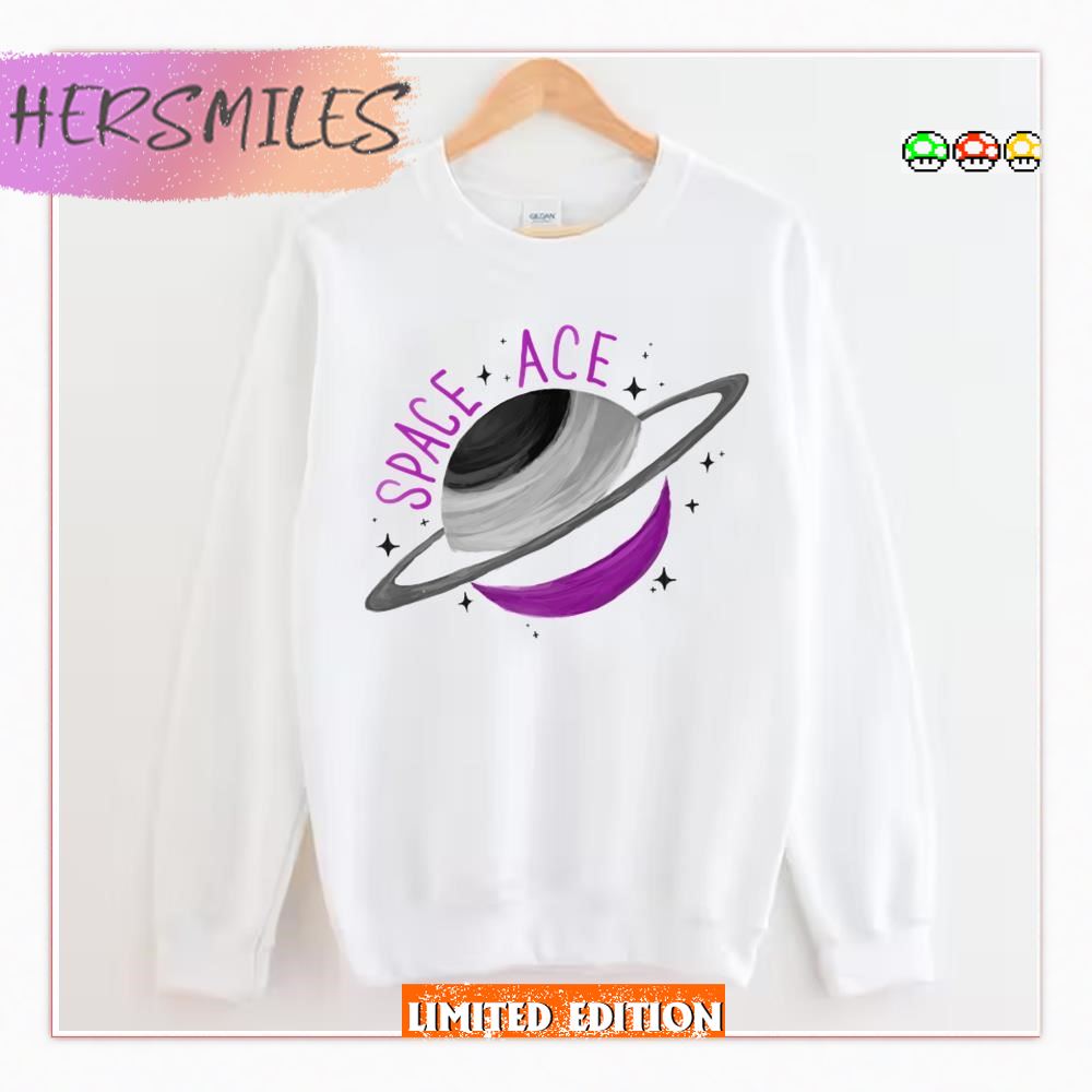 Space Ace Saturn Lgbtq Pride Month  T-shirt