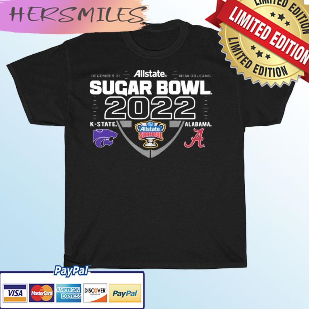 Sugar Bowl 22-23 Matchup K-state vs Roll Tide T-shirt Sugar Bowl 22-23 Matchup K-state vs Roll Tide T-shirt