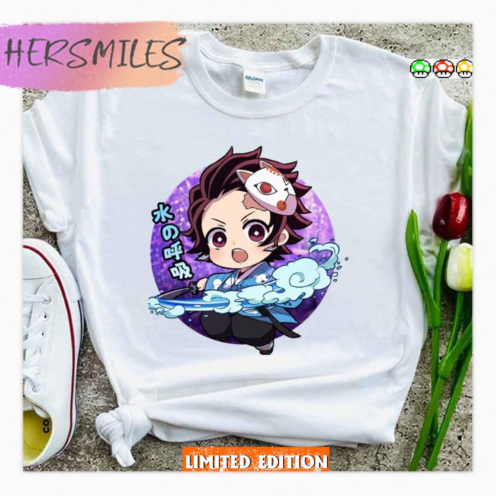 Tan With Cute Mask Entertainment District Arc Demon Slayer T-shirt Tan With Cute Mask Entertainment District Arc Demon Slayer T-shirt