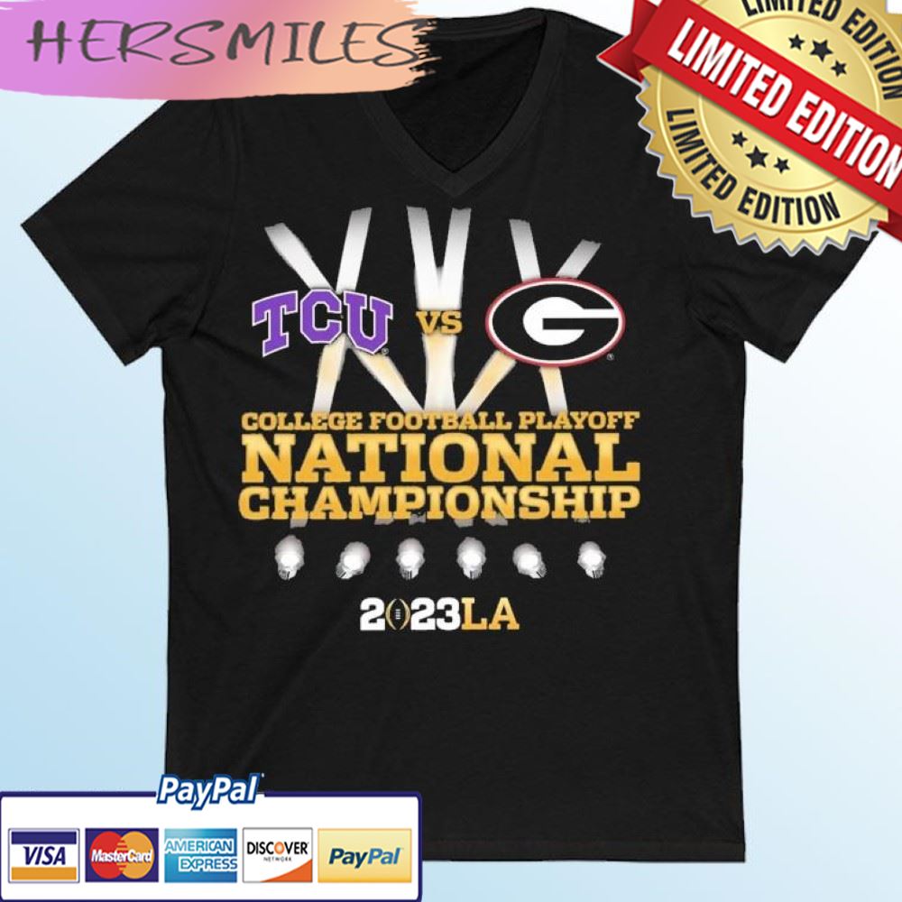 TCU vs Georgia College Football Playoff 2023 National Championship Game Spotlight T-shirt