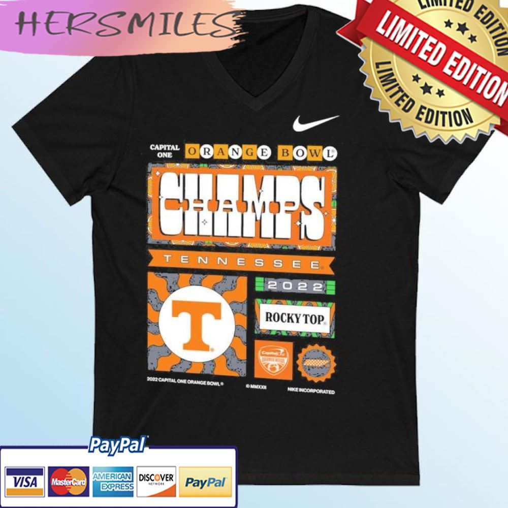 Tennessee Volunteers Nike 2022 Orange Bowl Champions Locker Room T-shirt
