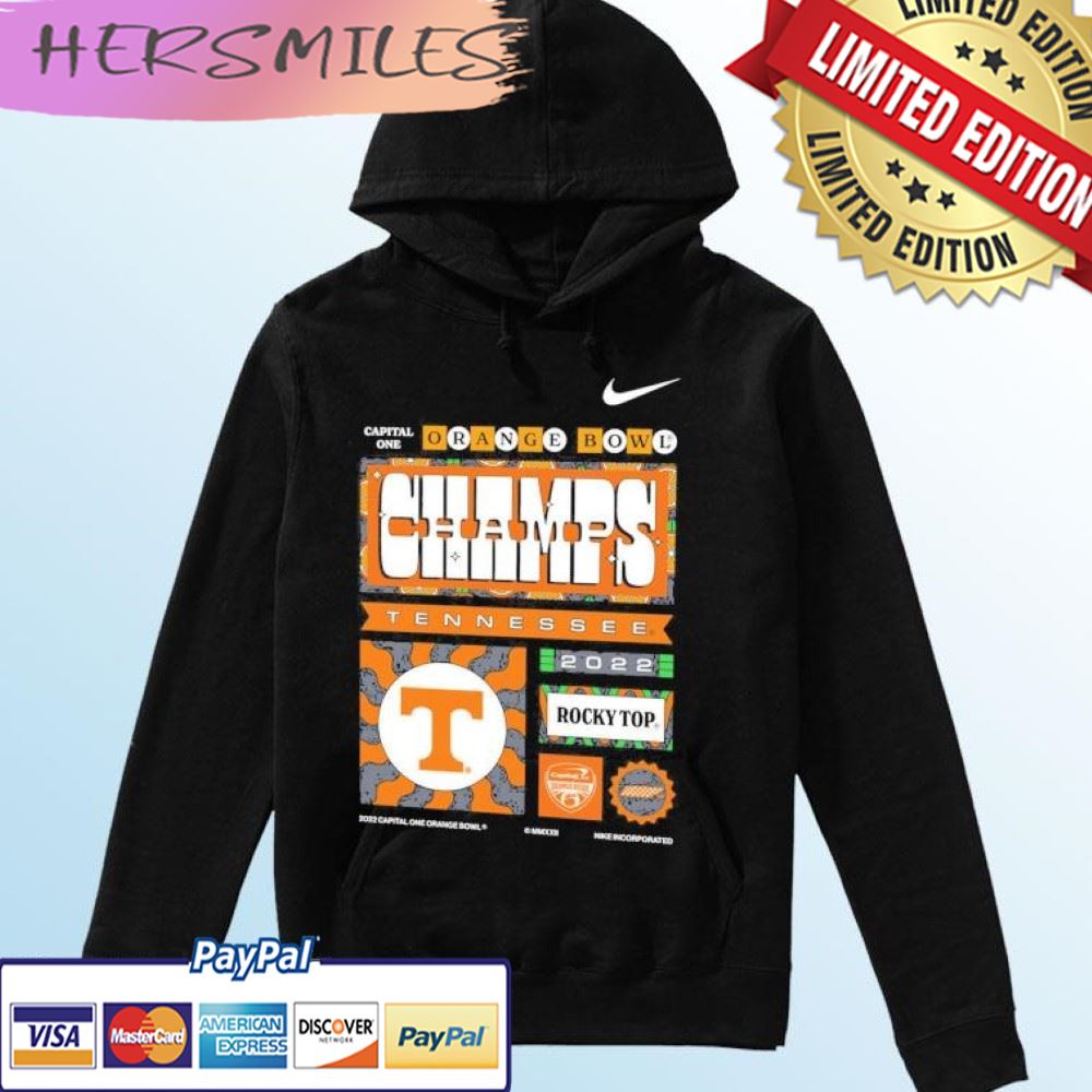 Tennessee Volunteers Nike 2022 Orange Bowl Champions Locker Room T-shirt