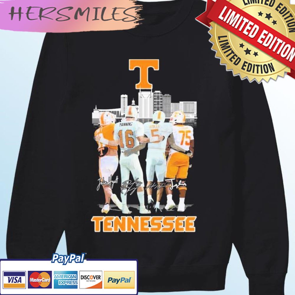 Tennessee Volunteers Skyline Team Players Signatures T-shirt Tennessee Volunteers Skyline Team Players Signatures T-shirt