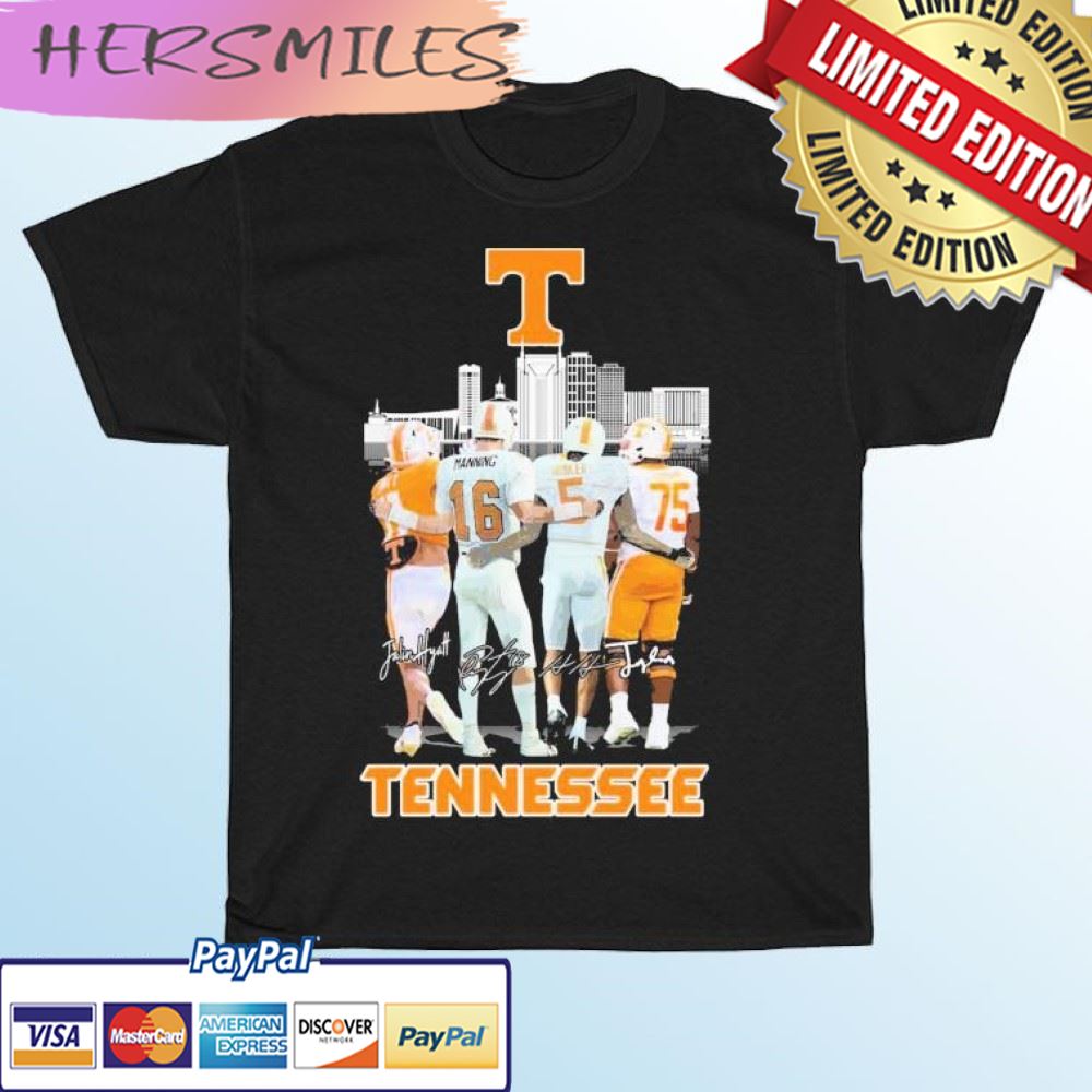 Tennessee Volunteers Skyline Team Players Signatures T-shirt Tennessee Volunteers Skyline Team Players Signatures T-shirt