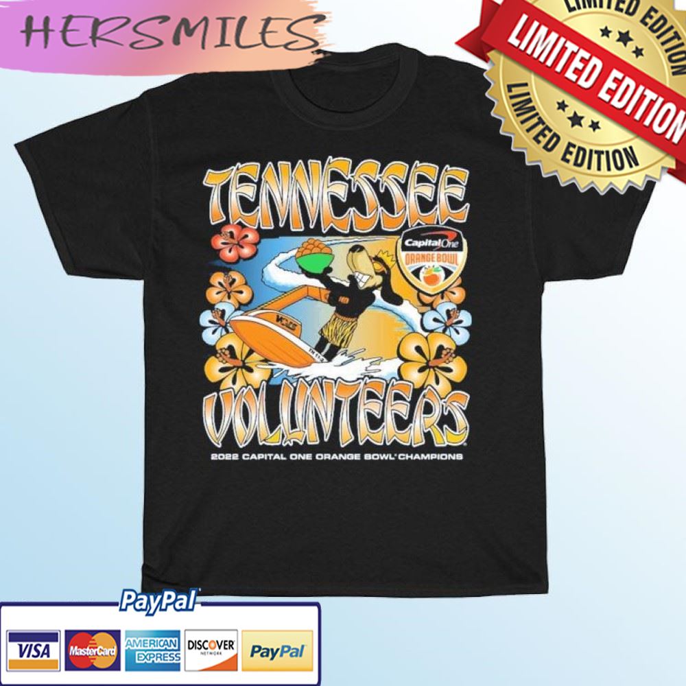 Tennessee Volunteers Smokey Orange Bowl 2022 Champions T-shirt Tennessee Volunteers Smokey Orange Bowl 2022 Champions T-shirt
