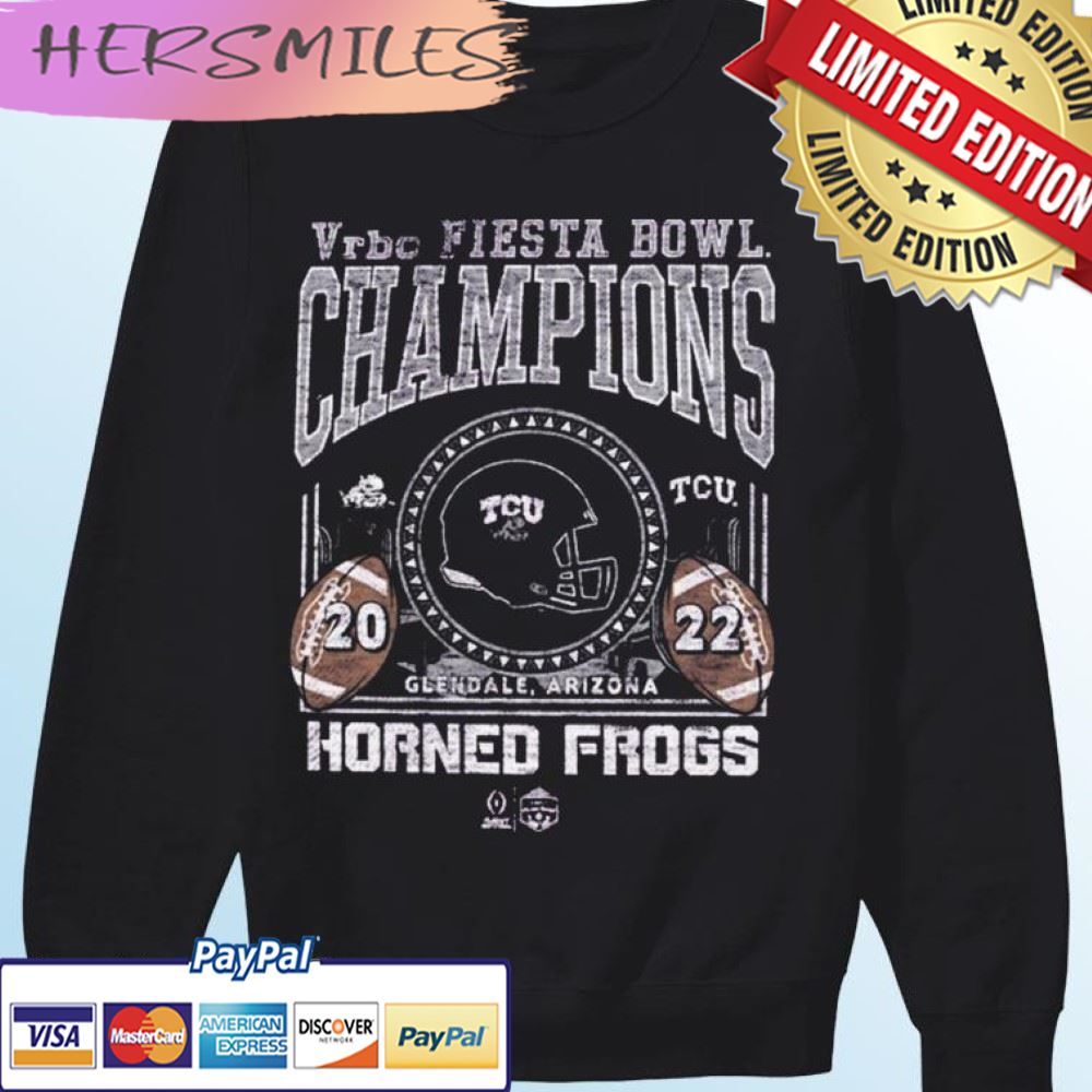 Texas Christian University Football Vrbo Fiesta Bowl Champions 2022 T-shirt Texas Christian University Football Vrbo Fiesta Bowl Champions 2022 T-shirt