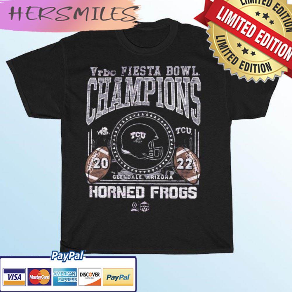 Texas Christian University Football Vrbo Fiesta Bowl Champions 2022 T-shirt Texas Christian University Football Vrbo Fiesta Bowl Champions 2022 T-shirt