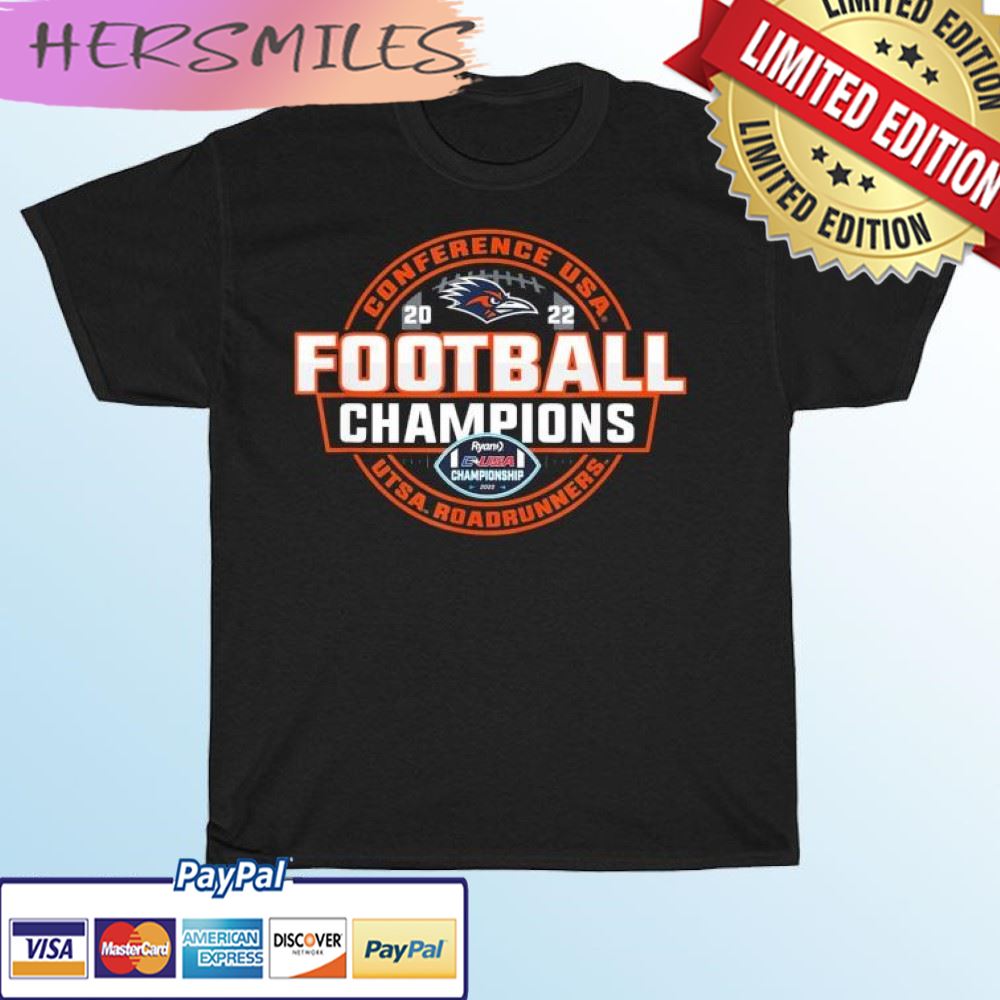 Texas San Antonio Roadrunners C-USA Champ 2022 Locker Room T-shirt Texas San Antonio Roadrunners C-USA Champ 2022 Locker Room T-shirt