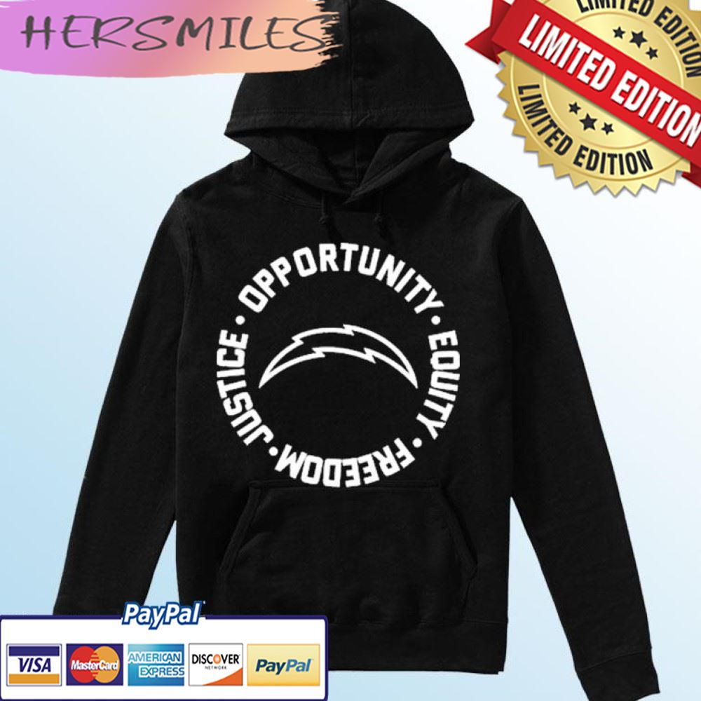 The Chargers Football Opportunity Equality Freedom Justice T-shirt