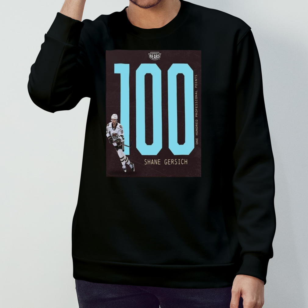 The Hershey Bears Shane Gersich 100 Professional Points Shirt The Hershey Bears Shane Gersich 100 Professional Points Shirt