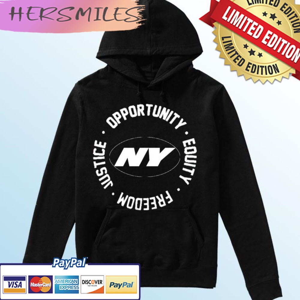 The Jets Football Opportunity Equality Freedom Justice T-shirt