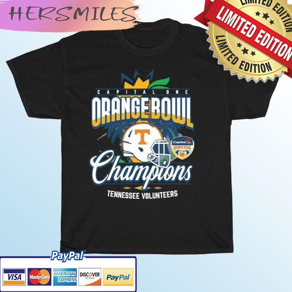 The University Of Tennessee Football Capital One Orange Bowl 2022 Champions T-shirt The University Of Tennessee Football Capital One Orange Bowl 2022 Champions T-shirt