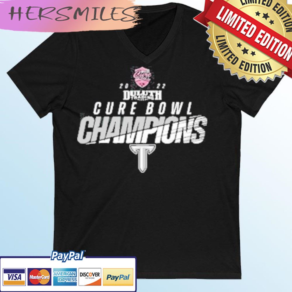 Troy Trojans 2022 Duluth Trading Cure Bowl Champions T-shirt