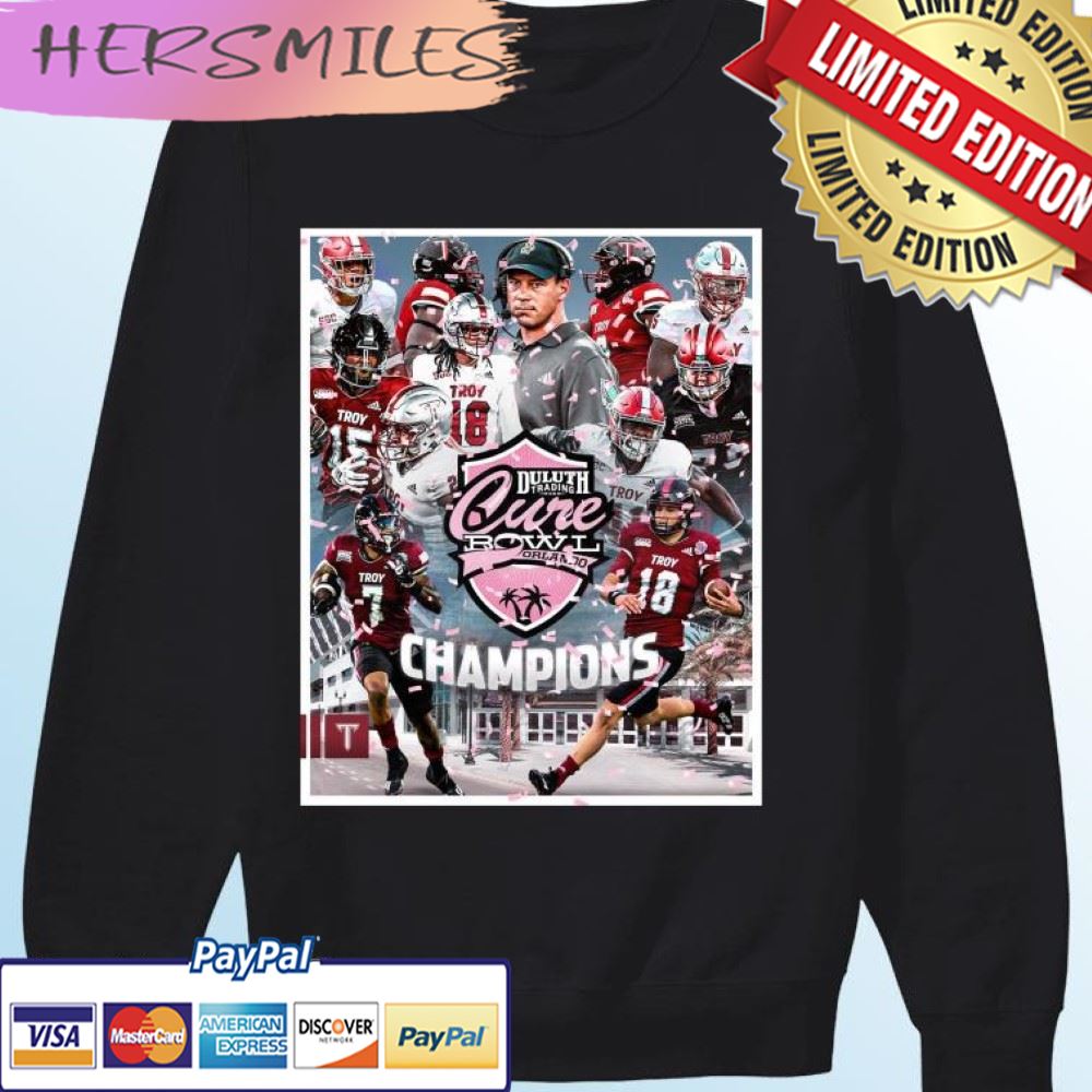 Troy Trojans Team 2022 Cure Bowl Champions T-shirt Troy Trojans Team 2022 Cure Bowl Champions T-shirt