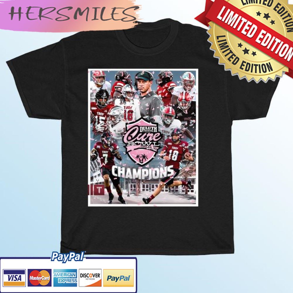 Troy Trojans Team 2022 Cure Bowl Champions T-shirt Troy Trojans Team 2022 Cure Bowl Champions T-shirt
