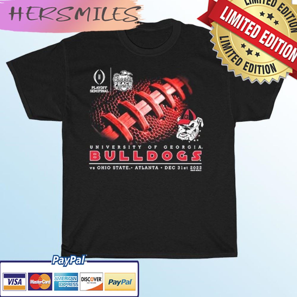 University Of Georgia Bulldogs Vs Ohio State Peach Bowl Bound 2022 T-shirt University Of Georgia Bulldogs Vs Ohio State Peach Bowl Bound 2022 T-shirt