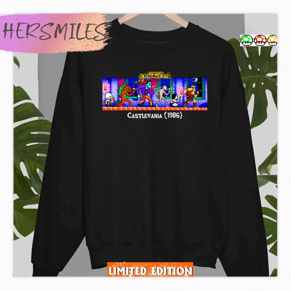 Vania Castlevania Castle Game Vampire Belmont Retro Games Dracula Vania Birthday Blue 80s T-shirt Vania Castlevania Castle Game Vampire Belmont Retro Games Dracula Vania Birthday Blue 80s T-shirt