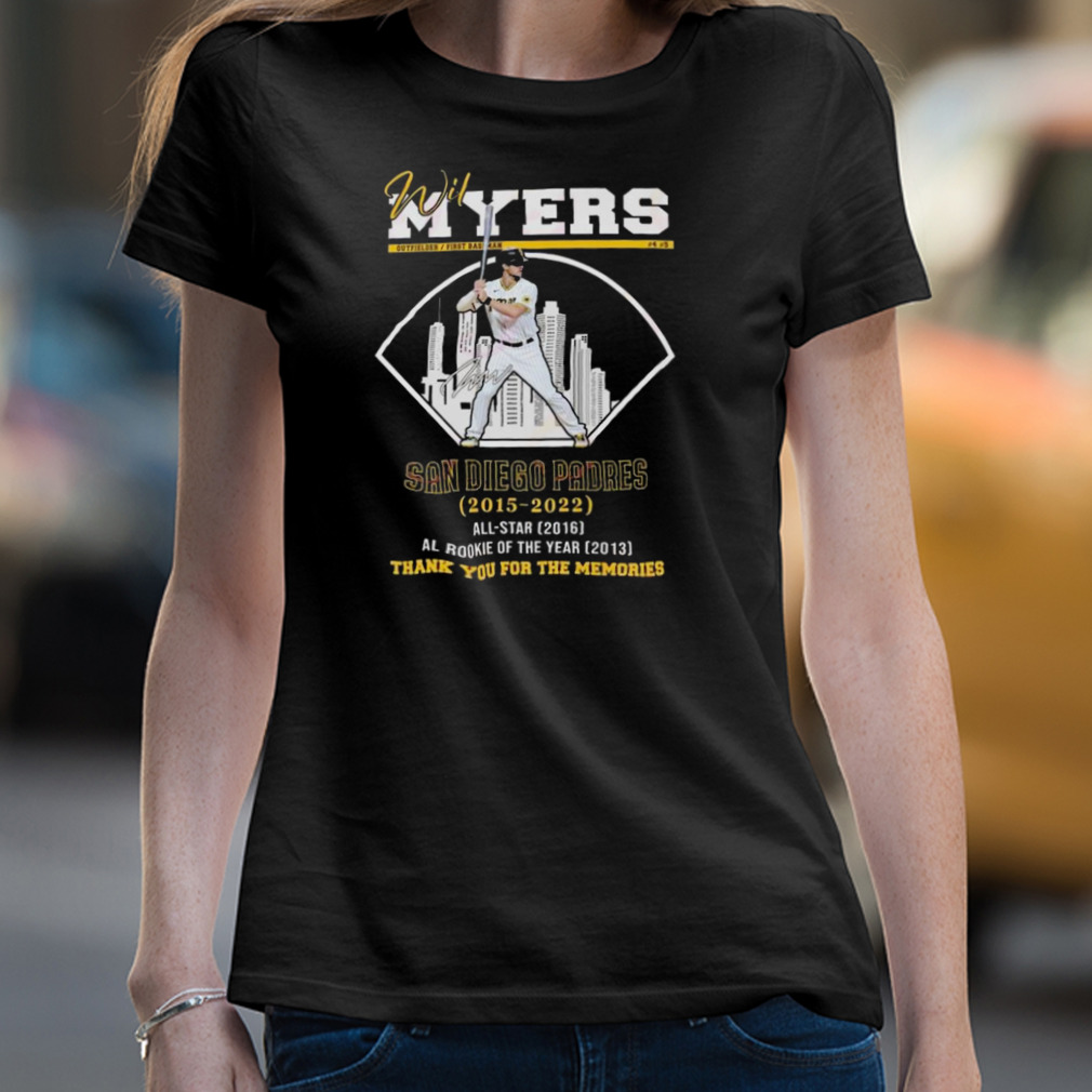 Wil Myers San Diego Padres 2015-2022 Thank You For The Memories Signature Shirt Wil Myers San Diego Padres 2015-2022 Thank You For The Memories Signature Shirt