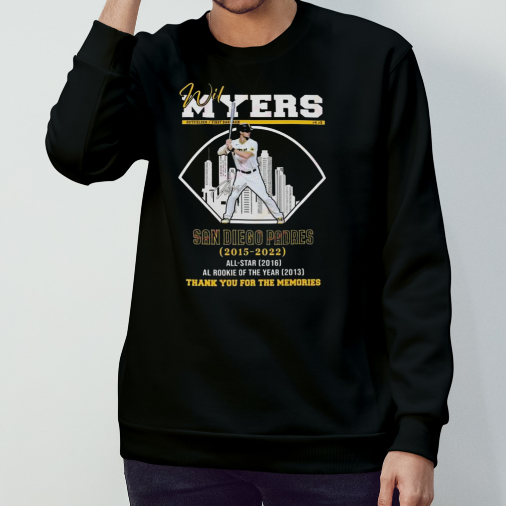 Wil Myers San Diego Padres 2015-2022 Thank You For The Memories Signature Shirt Wil Myers San Diego Padres 2015-2022 Thank You For The Memories Signature Shirt