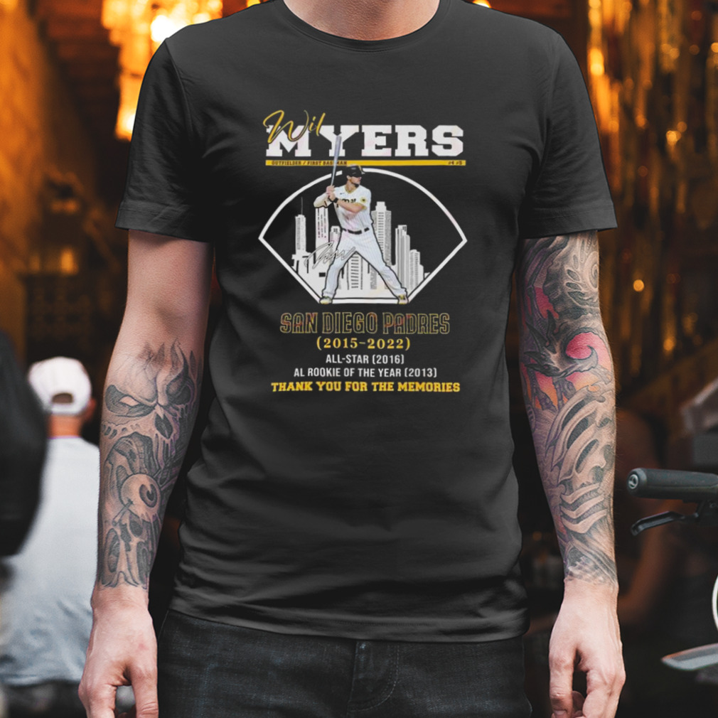 Wil Myers San Diego Padres 2015-2022 Thank You For The Memories Signature Shirt