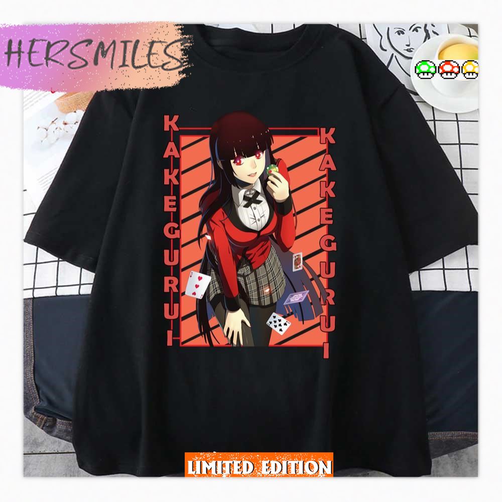 Yumeko Jabami Kakegurui Kakegurui Twin Color Stripe Design T-shirt