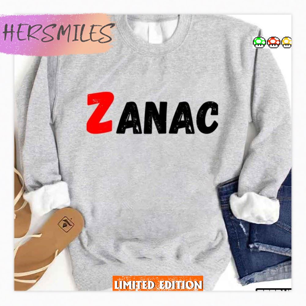 Zanac Typographic Logo  T-shirt