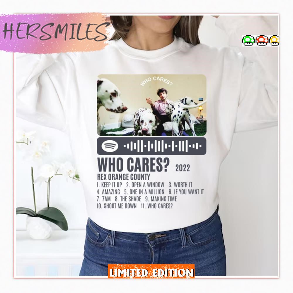 2022 Design Rex Orange County Who Cares T-shirt