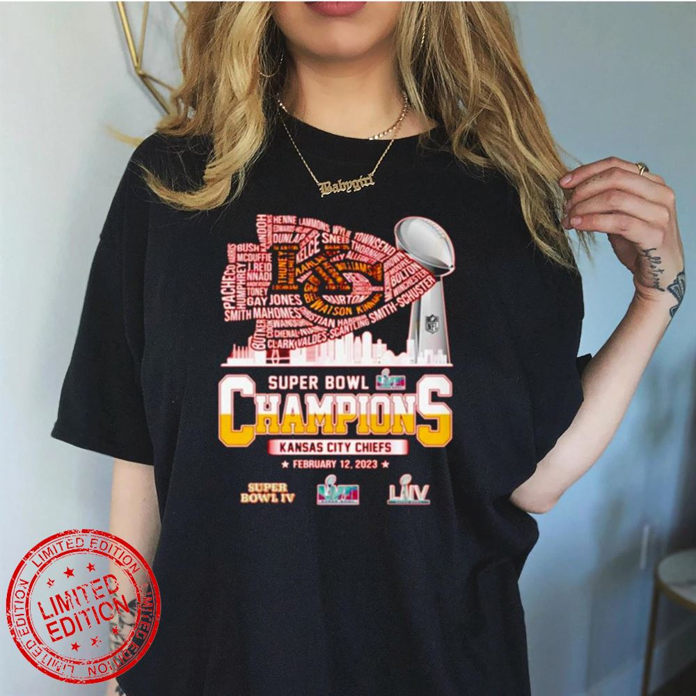 2023 Kansas City Chiefs Super Bowl Champions NFL Name Players Skylines T-Shirt 2023 Kansas City Chiefs Super Bowl Champions NFL Name Players Skylines T-Shirt