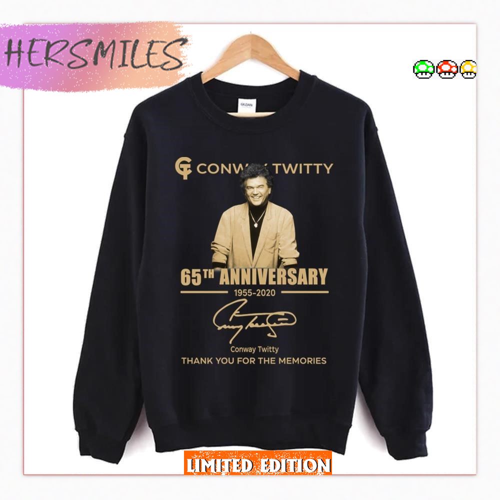 65th Anniversary 1955 2020 Thank You 2 Conway Twitty T-Shirt