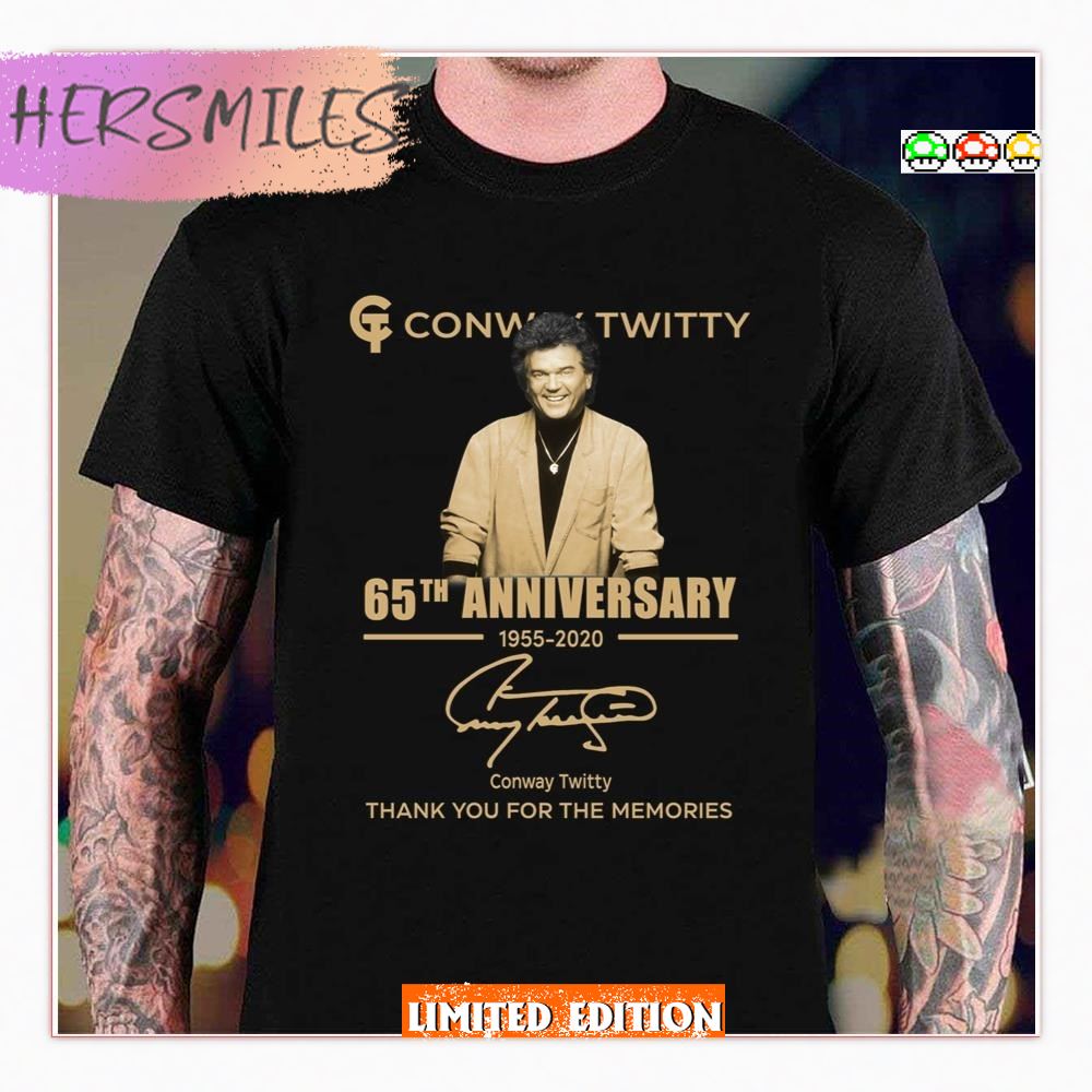 65th Anniversary 1955 2020 Thank You 2 Conway Twitty T-Shirt 65th Anniversary 1955 2020 Thank You 2 Conway Twitty T-Shirt