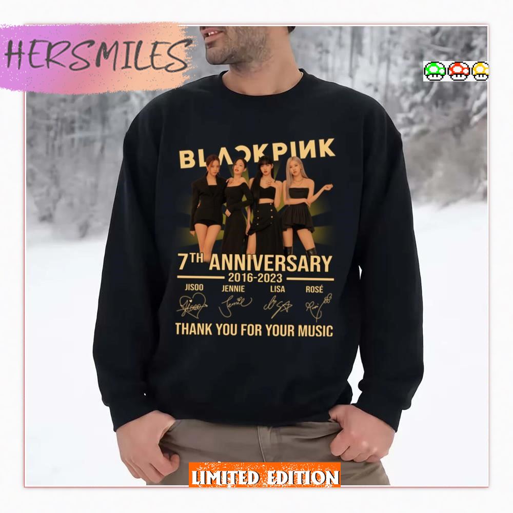 7th Anniversary 2016 Thank You For Memories Signatures 2023 New Tour T-shirt