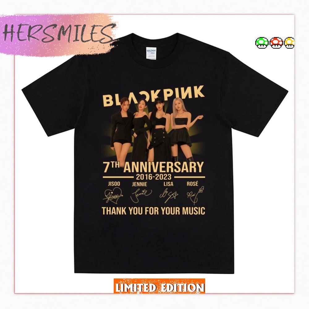 7th Anniversary 2016 Thank You For Memories Signatures 2023 New Tour T-shirt